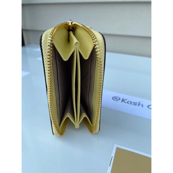 Michael Kors wallet zip around card case jet set travel MK signature Buttercup - Picture 5 of 5
